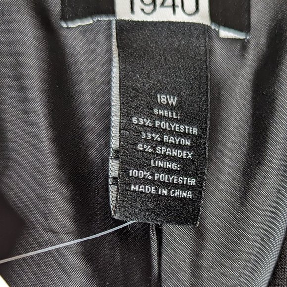 Studio 1940 Black Button Front Blazer NWT Size 18W - Picture 9 of 15